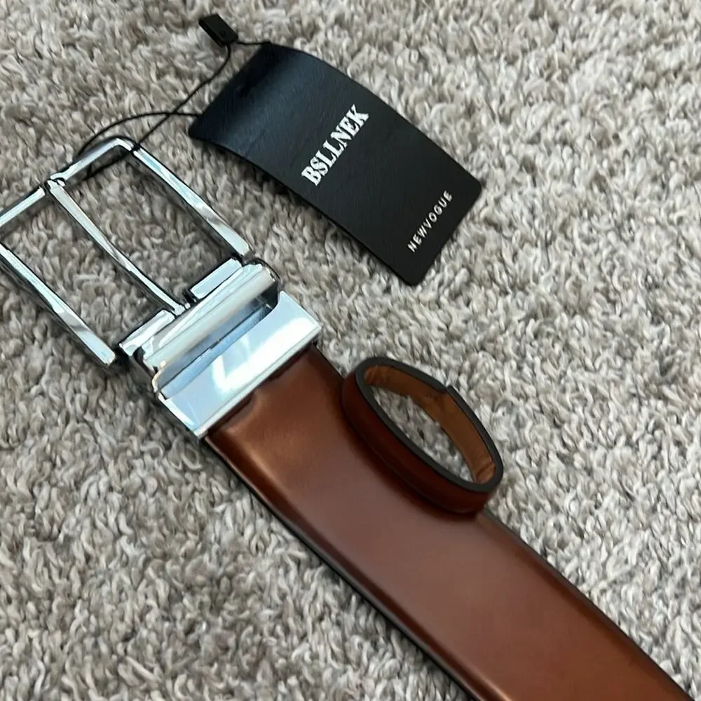 Men's BSLLNEK Leather Reversible Belt 1‎ 3/8